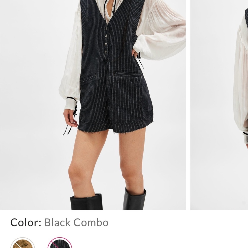 We The Free Black and White Patterned Vest
